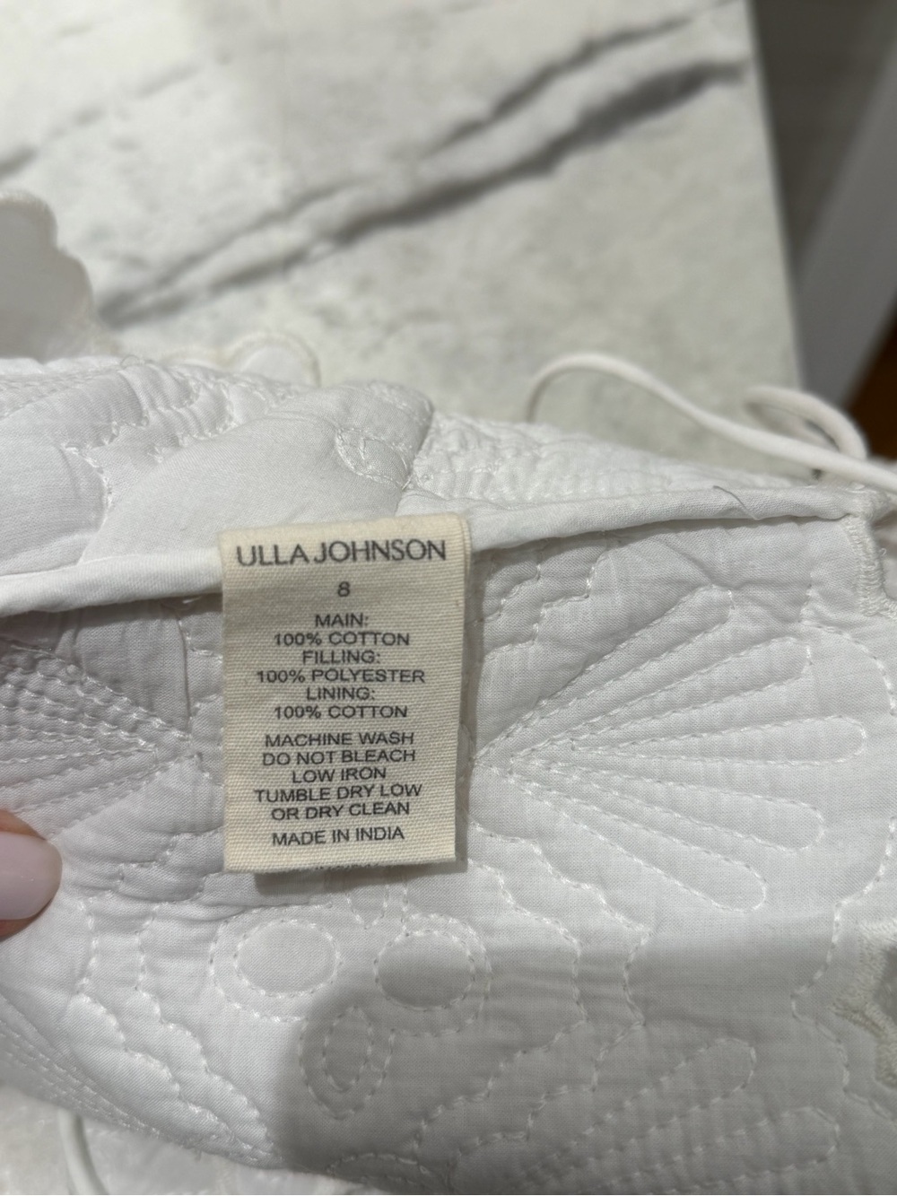 Ulla Johnson White Scallop Embroidered Crop Top - Picture 5 of 5